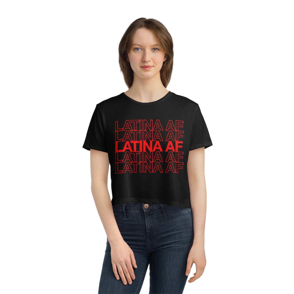 Women's Latina AF Flowy Cropped Tee