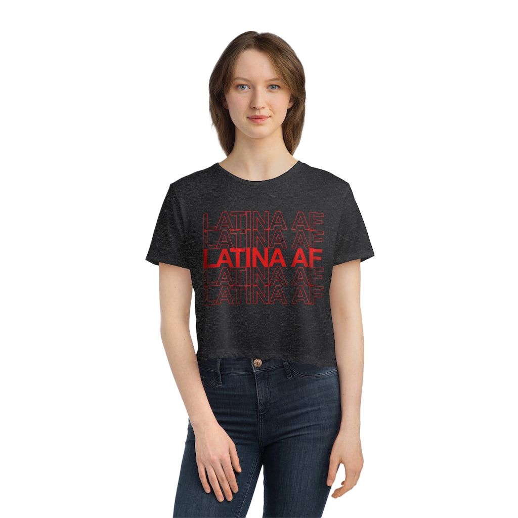 Women's Latina AF Flowy Cropped Tee