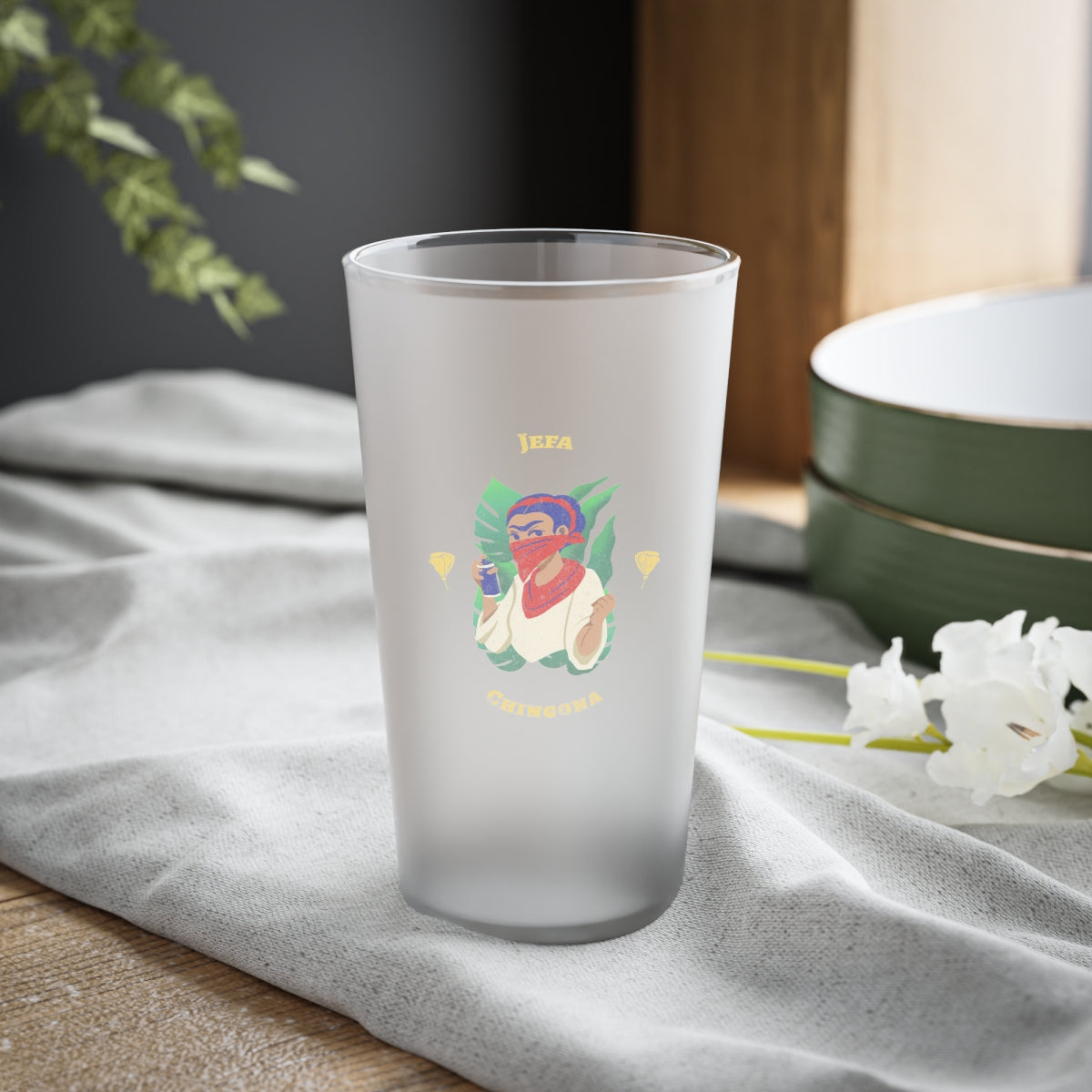 Frosted Pint Glass, 16oz